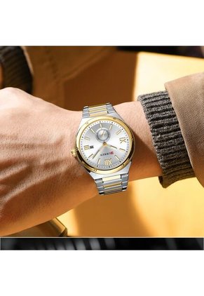 Reloj Curren 8471 Clasico Tablero Blanco - Bicolor