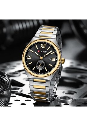 Reloj Curren 8471 Clasico Tablero Negro - Bicolor