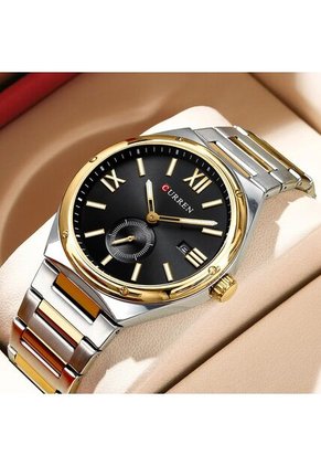 Reloj Curren 8471 Clasico Tablero Negro - Bicolor