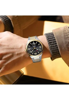 Reloj Curren 8471 Clasico Tablero Negro - Bicolor