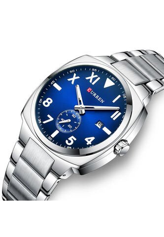 Reloj Curren 8472 Clasico Tablero Azul - Plata Curren