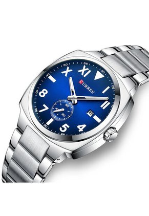 Reloj Curren 8472 Clasico Tablero Azul - Plata