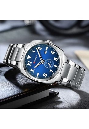 Reloj Curren 8472 Clasico Tablero Azul - Plata