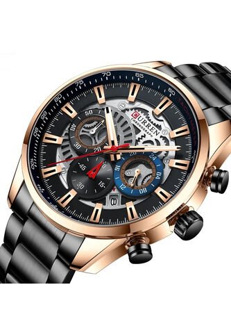 Reloj Curren 8391 Cronógrafo Bisel Bronce - Negro Curren