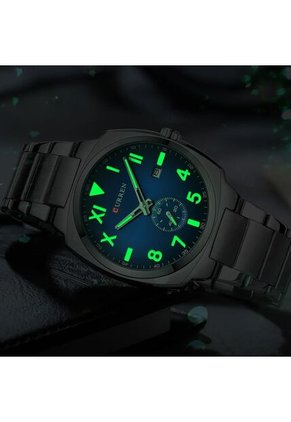 Reloj Curren 8472 Clasico Tablero Verde - Plata
