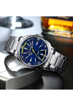 Reloj Curren 8455 Clasico Tablero Azul - Plata