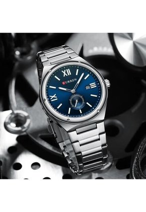 Reloj Curren 8471 Clasico Tablero Azul - Plata