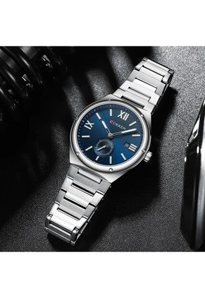 Reloj Curren 8471 Clasico Tablero Azul - Plata