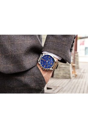 Reloj Curren 8314 Cronógrafo Fondo Azul - Cafe