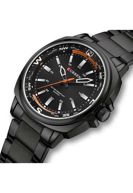 Reloj Curren 8455 Clasico Tablero Negro - Negro