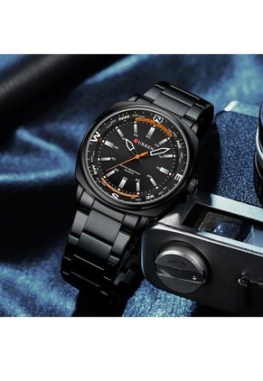 Reloj Curren 8455 Clasico Tablero Negro - Negro