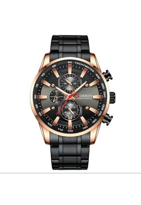 Reloj Curren 8351 Cronógrafo Todo Funcional Acero - Negro