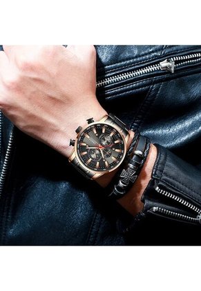 Reloj Curren 8351 Cronógrafo Todo Funcional Acero - Negro