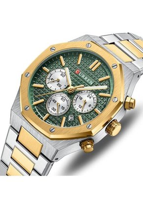 Reloj Curren 8440 Cronógrafo Fondo Verde - Bicolor 