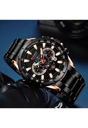 Reloj Curren 8363 Cronógrafo - Negro