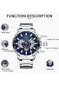 Reloj Curren 8363 Cronógrafo Tablero Azul- Plata de Curren