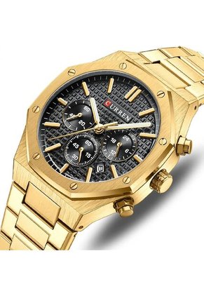 Reloj Curren 8440 Cronógrafo Fondo Negro - Dorado