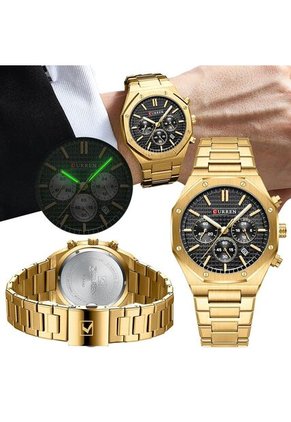 Reloj Curren 8440 Cronógrafo Fondo Negro - Dorado