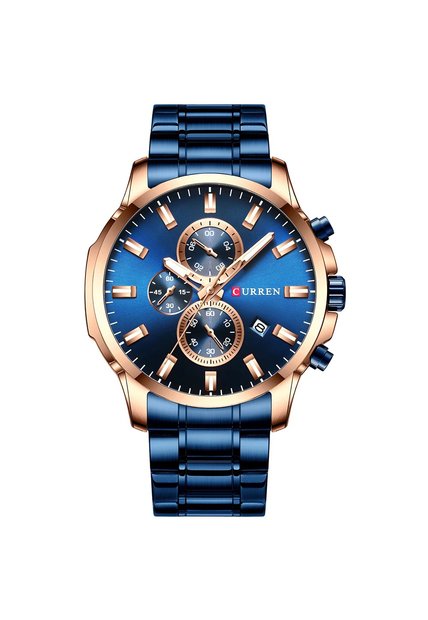 Reloj Curren 8348 Cronógrafo Marco Bronce - Azul
