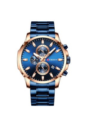 Reloj Curren 8348 Cronógrafo Marco Bronce - Azul