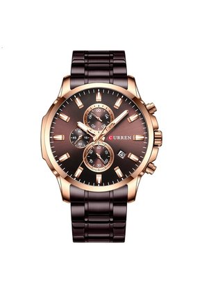 Reloj Curren 8348 Cronógrafo Marco Bronce - Morado