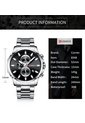 Reloj Curren 8348 Cronógrafo Tablero Negro - Plata de Curren