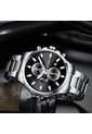 Reloj Curren 8348 Cronógrafo Tablero Negro - Plata de Curren