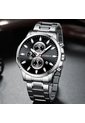 Reloj Curren 8348 Cronógrafo Tablero Negro - Plata de Curren