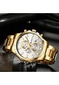 Reloj Curren 8348 Cronógrafo Tablero Blanco - Dorado de Curren