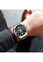 Reloj Curren 8348 Cronógrafo Tablero Negro - Plata de Curren