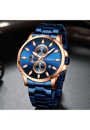 Reloj Curren 8348 Cronógrafo Marco Bronce - Azul