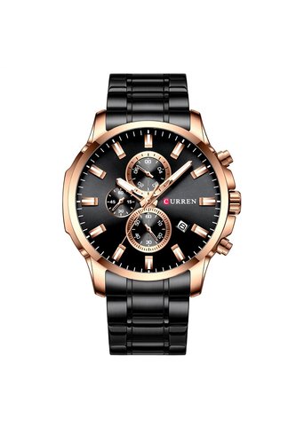 Reloj Curren 8348 Cronógrafo Marco Bronce - Negro Curren