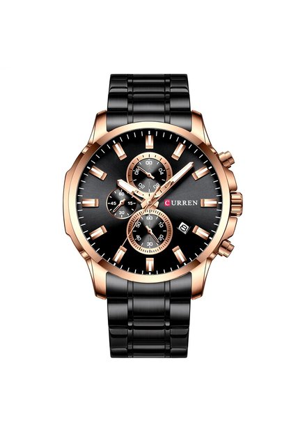Reloj Curren 8348 Cronógrafo Marco Bronce - Negro