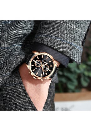 Reloj Curren 8348 Cronógrafo Marco Bronce - Negro