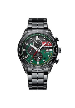 Reloj Curren 8410 Cronógrafo Tablero Verde - Negro