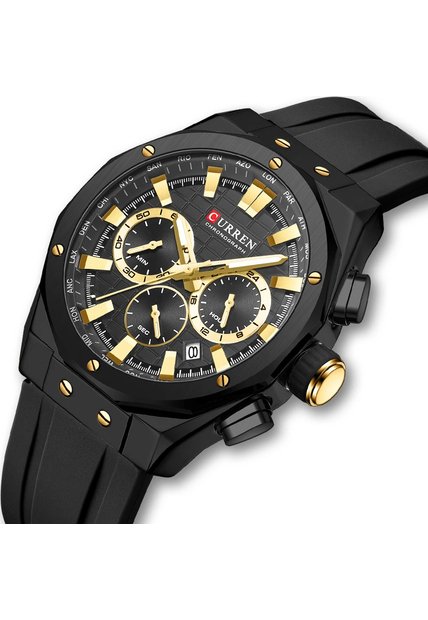 Reloj Curren 8464 Cronógrafo - Negro