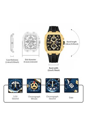 Reloj Curren 8488 Cronógrafo Marco Dorado - Negro