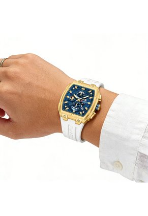 Reloj Curren 8488 Cronógrafo Marco Dorado - Blanco