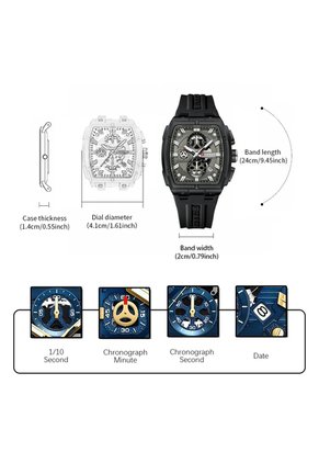 Reloj Curren 8488 Cronógrafo Marco Negro - Negro