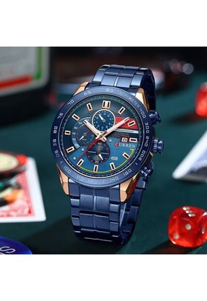 Reloj Curren 8410 Cronógrafo - Azul