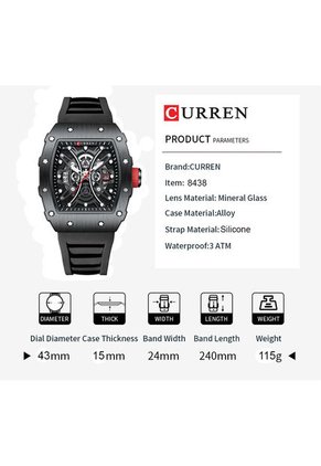 Reloj Curren 8438 Tipo Richard M - Negro