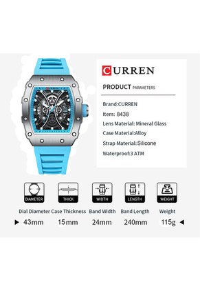 Reloj Curren 8438 Tipo Richard M - Celeste