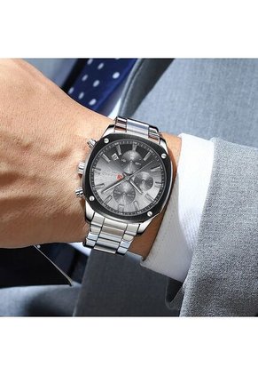 Reloj Curren 8490 Cronógrafo Tablero Gris - Plata