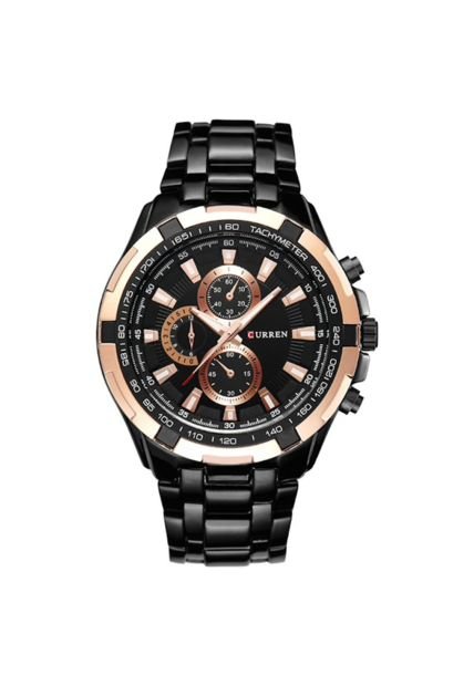 Reloj Cuarzo Analogico Militar CURREN 8023 Negro Dorado