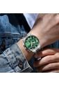 Reloj Curren 8475 Cronógrafo Tablero Verde - Plata de Curren