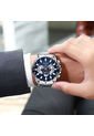 Reloj Curren 8363 Cronógrafo Tablero Azul- Plata de Curren