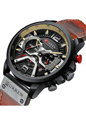 Reloj Curren 8329 Cronógrafo Caja Negra - Marrón
