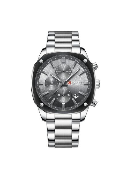 Reloj Curren 8490 Cronógrafo Tablero Gris - Plata