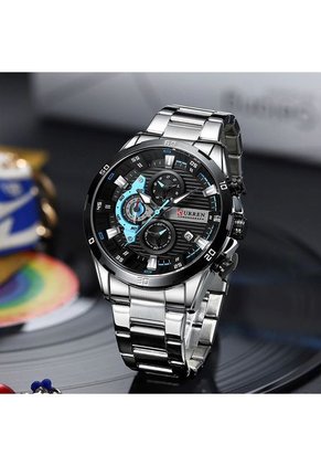 Reloj Curren 8402 Cronógrafo - Plata