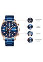 Reloj Curren 8351 Cronógrafo Todo Funcional Acero - Azul de Curren